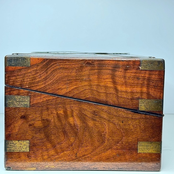 Georgian Campaign Lap Desk - 7” H x 15.5” W x 9.5” D - Picture 3 of 9